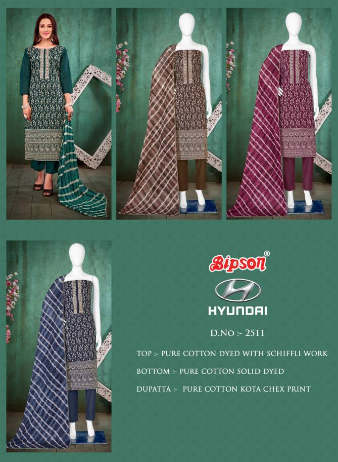 Hyundai 2511 By Bipson Soft Cotton Printed Non Catalog Dress Material Wholesale Shop In Surat